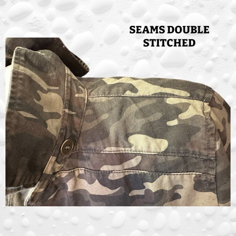 🧥 **Rolling Stones 1978 Tour Army Camo Embroidered Rock Concert Jacket** 🧥 - Picture 6 of 11